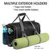 40L Gray Water Resistant Overnight Sports Gym Bag Men Custom Print Foldable Duffle Polyester Sports Bag