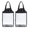 Reusable Eco-friendly PVC Clear Packing Cosmetic Pouch Open Flat Drawstring Makeup Bag Toiletry Makeup Leather Bag