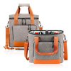 Large capacity custom logo multifunctional insulated wine beer bags cooler carrier tote bag for travel with bottle opener