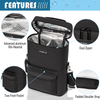 2 bottle thermal champagne wine bag tote carrier travel picnic party shoulder portable wine bag cooler insulated