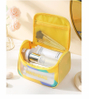 Hot Waterproof Skincare Storage Bags Transparent Toiletry Pouch PU& Clear PVC Promotional Cosmetic Makeup Bag