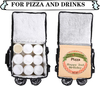 Big Food Delivery Bag Pizza Warmer Carrying Case Insulated Bags for Delivery with Cup Holders