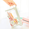 Cheap Transparent Student Pencil Case Clear Girls Waterproof Pattern Pouch Cute Makeup Pouch PVC Cosmetic Bag
