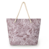 Custom Logo Large Capacity Printed Cotton Canvas Weekender Travel Beach Shoulder Tote Bag for Women