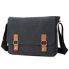 luxury leather canvas college sling messenger bags for men 11 inch satchel shoulder bag computer laptop bag