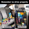 Multi-functional Car Seat Organiser with PVC Tablet Holder for Store Kids Toys Snacks