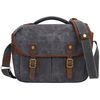 Vintage Wax Canvas Camera Messenger Bag with Removable Inserts Waterproof Padded Large Camera Bag for Men Women