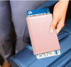 Passport Holder Travel Wallet RFID Blocking Pink Color PU Leather Women Card Case Cover