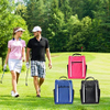 Custom logo golf shoe bag zippered golf shoe carrier bag with mesh ventilation and side pockets for golf balls