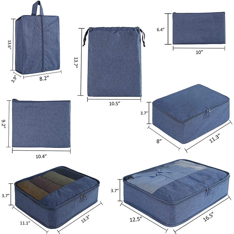 Waterproof 7 Pcs Set Luggage Clothes Bag Product Details