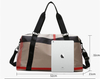 Smell Proof Duffel Checkered Overnight Weekender Bags for Women Nylon Sport Gym Duffle Weekender Bag with Luggage Slip