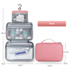 Waterproof Travel Portable Makeup Cosmetic Bag Foldable Toiletry Wash Gargle Bag with Hook Handle Toiletry Cosmetic Bag