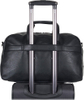 20" Custom Emboss Logo Black/brown Faux Pu Leather Carry on Shoulder Duffle Travel Bag for Men