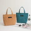 custom women corduroy tote bag for women girls small casual tote handbags