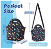 Reusable Sublimation Waterproof Neoprene Lunch Bag for Adult Picnic Office Work Shoulder Insulated Cooler Bag Neoprene
