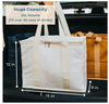 Large Capacity Insulated Food Delivery Beach Picnic Custom Logo Portable Grocery Shoulder Shopping Canvas Cooler Bag