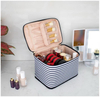 Women Striped Portable Camping Toilet Storage Bag Makeup Pouch Organizer Make Up Accessories Cosmetic Makeup Bag