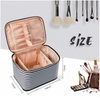 Women Striped Portable Camping Toilet Storage Bag Makeup Pouch Organizer Make Up Accessories Cosmetic Makeup Bag