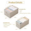 2 Pack Clothes Drawer Organizer for Jeans Closet Organizers for Wardrobe Drawer Foldable Clothes Storage Box