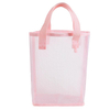 Lightweight Transparent Mesh Beach Bag Large Capacity Net Tote Bag Mesh Toiletry Bag for Girl