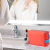 Multi-functional Girls PU Leather Cosmetic Makeup Dopp Kits Storage Bag Zipper Shaving Kits Travel Bag Toiletry