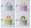 Promotional Multi Color Portable Stylish Good Price Puffer Purple Suka Seersucker Cosmetic Bag Women Makeup for Travel