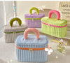 Promotional Multi Color Portable Stylish Good Price Puffer Purple Suka Seersucker Cosmetic Bag Women Makeup for Travel
