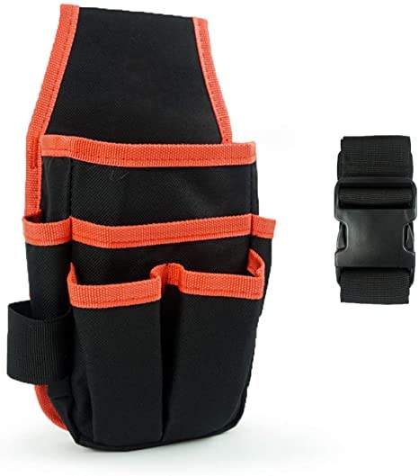 Canvas Tool Pouch Tool Organizer Bag Electricians Organizer Pouch Waist Bag for Tools with 6 Roomy Pockets