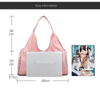 Multi Pockets Fashion Women Gym Sport Yoga Duffel Bag Travel Handbag With Shoe Compartment