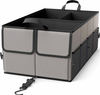 Custom Logo Waterproof 3-Compartment Cargo Trunk Storage Organizer Collapsible Cargo Trunk Storage Organizer for Car