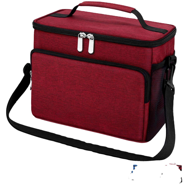 Wholesale Reusable Insulated Cooler Lunch Bag Office Work Picnic Hiking Beach Lunch Box Organizer with Adjustable Shoulder S