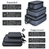 Logo Compression Packing Cubes Set Various Sizes Travel Luggage Packing Organizers Accessories