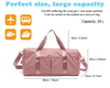 Portable Gym Weekender Bag with Shoes Compartment And Large Wet Pocket for Beach Swim Workout Sport Travel Weekend