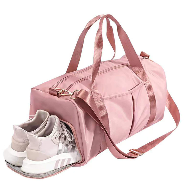 Gym Bag Women with Wet Pocket Shoes Compartment, Sports Travel Duffel Bag Training Handle Shoulder Yoga Bag