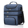 Large Capacity 18L Three Deck Insulated Lunch Bag Leakproof Reusable Lunch Box with Adjustable Strap for Outdoor Picnic Beach