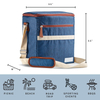 12-Can Insulated Soft Cooler with Removable Liner Reusable Food Beverage Picnics Beach Cooler Bag