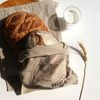 Eco friendly wholesale high quality natural linen reusable design food bread bag drawstring customizable