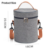 BSCI Manufacturer Wholesale Cylinder Simple Fashion Portable Thermal Lunch Cooler Bag