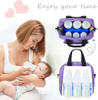 Leakproof Baby Bottle Tote Bag Insulated Breastmilk Cooler Bag Lunch Tote Bag Reusable Gel Ice Pack Women