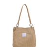 Functional Shoulder Women Handbags Ladies Shoulder Bags Handbag Corduroy Tote Bag Custom Printed for Travel Shopping Work