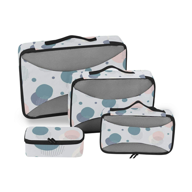 Custom 4 Set Packing Cubes Travel Accessories Suitcase Organizers, Clothes Compression And Storage Bag Women