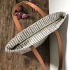custom women canvas striped casual shoulder tote bag zipper casual handbag