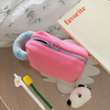 Sweet Candy Color Small Makeup Cosmetic Pouch for Purse Zipper Pouch Make Up with Puffer Handle