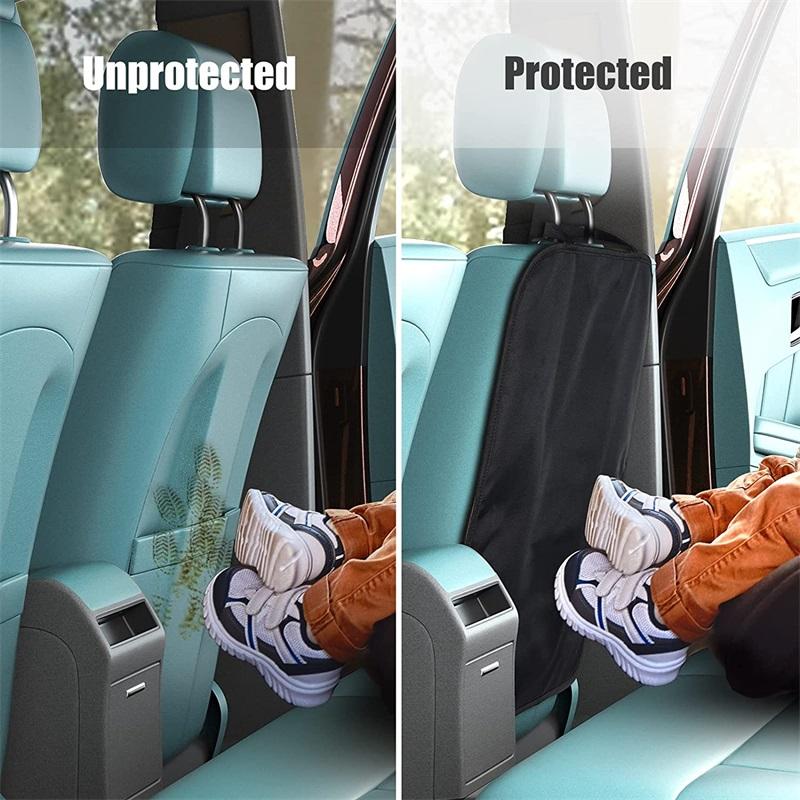 Auto Seat Back Kick Protectors for Kids Waterproof Automotive Car Back Seat Cover Protect from Dirt Large Kick Mats for Car