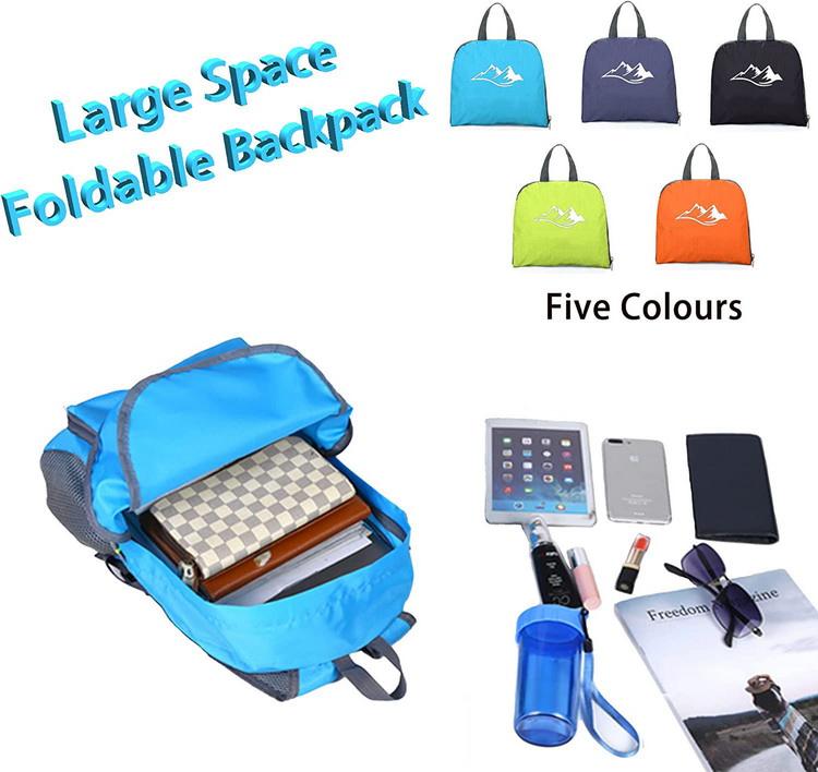 Wholesale 15l lightweight packable back pack waterproof casual sport foldable bag pack camping hiking backpack