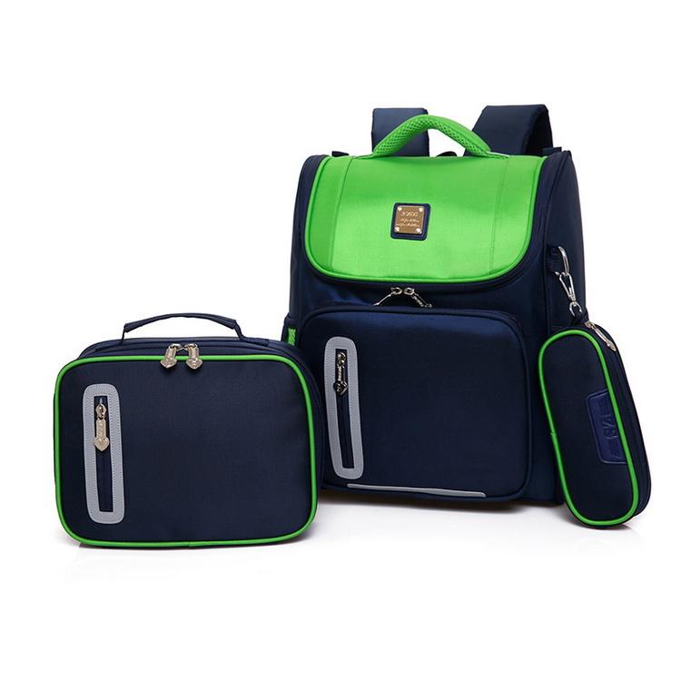 Custom durable mochilas school book bag with pencil box, child school bag for kids