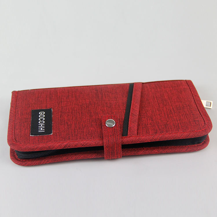 Promotional travel gift passport business card tickets holder rfid card keychain wallet organizer