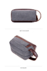 Portable Waterproof Cotton Canvas Cool Bag Dopp Kit Shaving Cosmetic Bag for Men Women