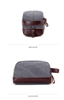 Portable Waterproof Cotton Canvas Cool Bag Dopp Kit Shaving Cosmetic Bag for Men Women