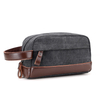 Portable Waterproof Cotton Canvas Cool Bag Dopp Kit Shaving Cosmetic Bag for Men Women